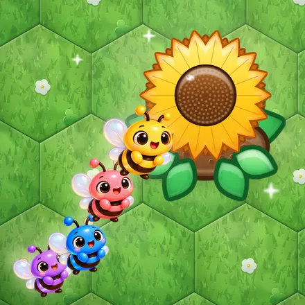 Swarm Sort: Bee Path Puzzle icon